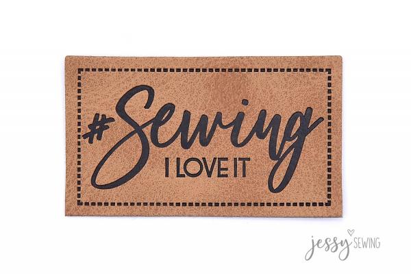 Kunstleder Label Sewing I love it by Jessy Sewing
